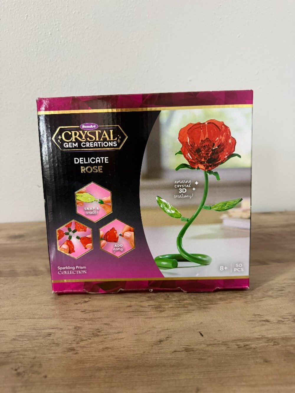 🌹 RoseArt Crystal Gem Creations Delicate Rose 3D Craft Kit